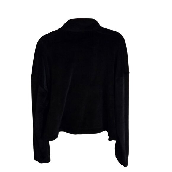 90 Degrees Double Butter 1/2 Zip Black Velour Pullover Size XL - Picture 3 of 7